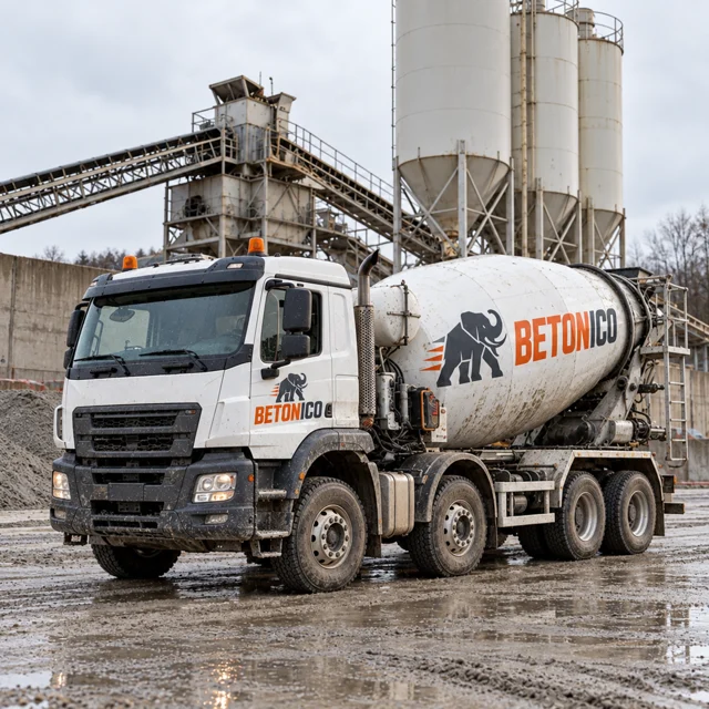 Dostawa betonu - ilustracja oferty